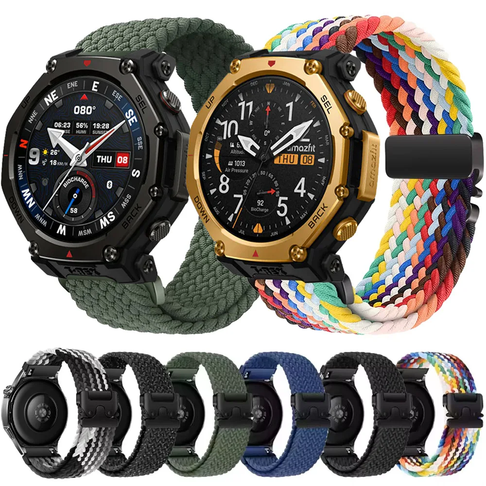 Nylon Braided Strap For Balance 2-1/Helio/Active 2/Bip 6-5 Parachute Buckle Comfortable Correa For Amazfit T-Rex3 Pro 44mm 48mm
Nylon Braided Strap For Balance 2-1/Helio/Active 2/Bip 6-5 Parachute Buckle Comfortable Correa For Amazfit T-Rex3 Pro 44mm 48mm