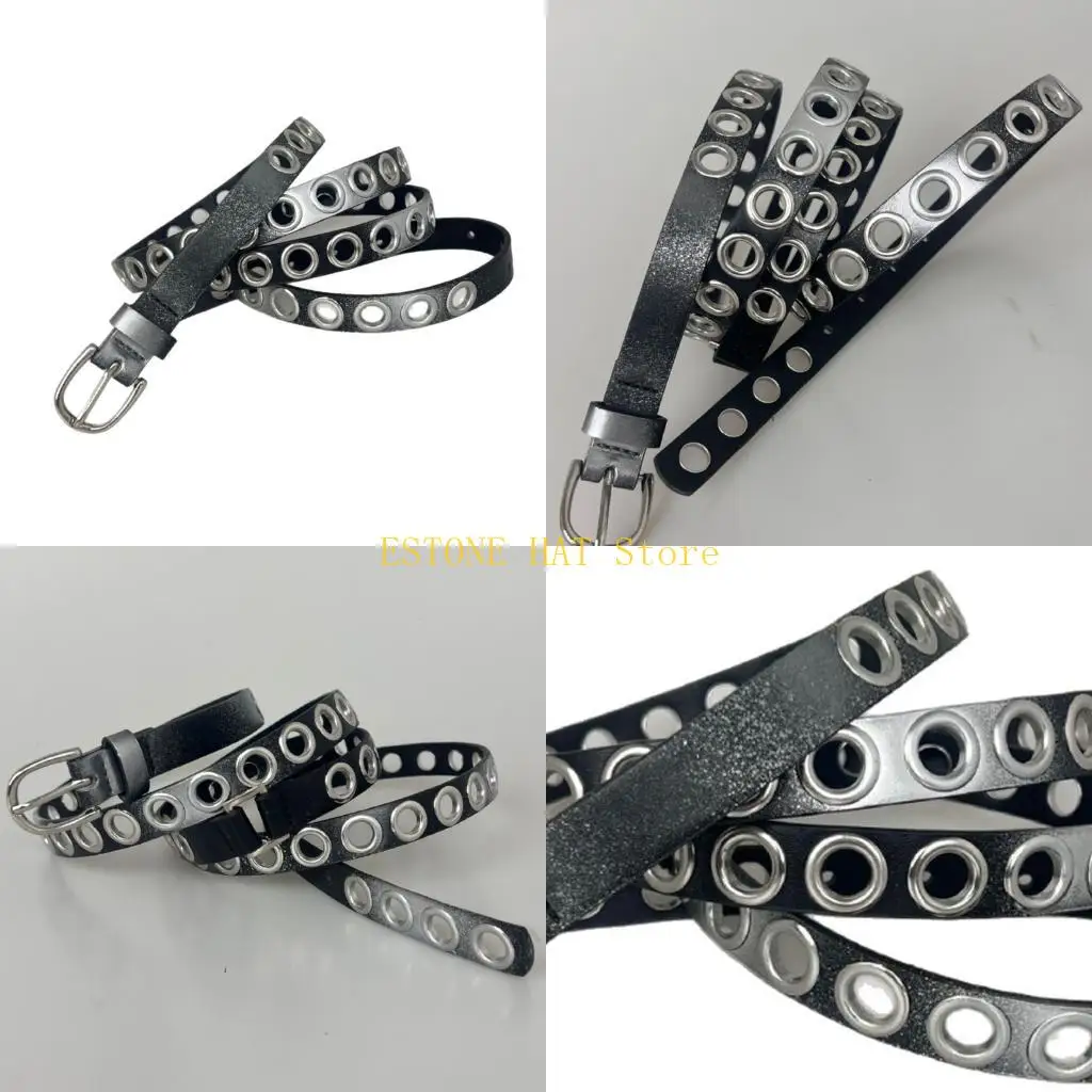 49MF Long Belt Gradient Silver Gray Large Eyelet Punk Waist Belt for Women Girl Various Occasion Waist Decoration
49MF Long Belt Gradient Silver Gray Large Eyelet Punk Waist Belt for Women Girl Various Occasion Waist Decoration