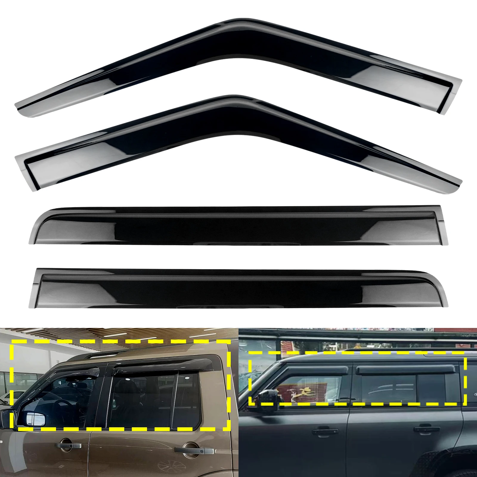 4pcs Black Auto Window Wind Rain Sun Deflectors Protector Guard Sheet For Land Rover Discovery 3 4 L319 4x4 2004-2016
4pcs Black Auto Window Wind Rain Sun Deflectors Protector Guard Sheet For Land Rover Discovery 3 4 L319 4x4 2004-2016