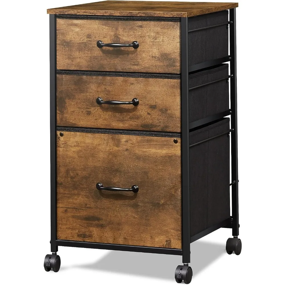 Mobile File Cabinet, Rolling Printer Stand with 3 Drawers, Fabric Vertical Filing Cabinet fits A4 or Letter Size for Home Offic
Mobile File Cabinet, Rolling Printer Stand with 3 Drawers, Fabric Vertical Filing Cabinet fits A4 or Letter Size for Home Offic