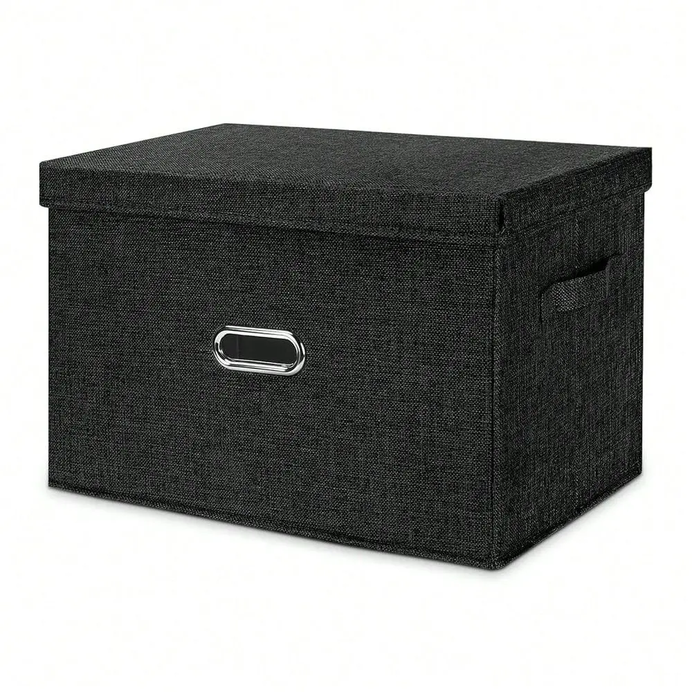 Linen Fabric Foldable Storage Bins With Removable Lid And Handles, Washable Storage Box Organizer Containers Baskets Cube With
Linen Fabric Foldable Storage Bins With Removable Lid And Handles, Washable Storage Box Organizer Containers Baskets Cube With
