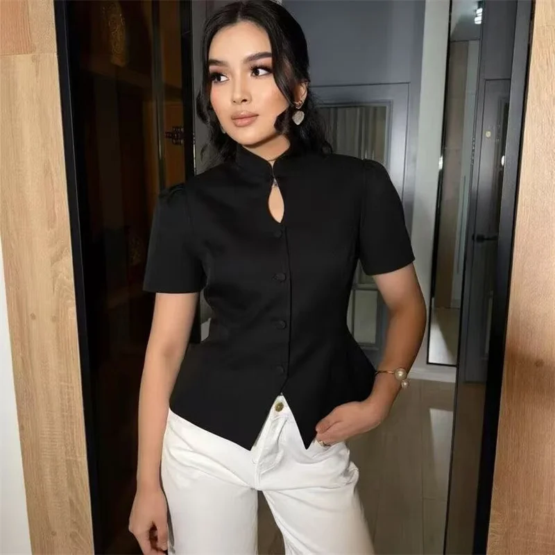 2026 Summer New Style Women's Jacket Solid Color Short Sleeve Hollow Out Decorative Slim Fit Jacket Elegant and Fashionable
2026 Summer New Style Women's Jacket Solid Color Short Sleeve Hollow Out Decorative Slim Fit Jacket Elegant and Fashionable