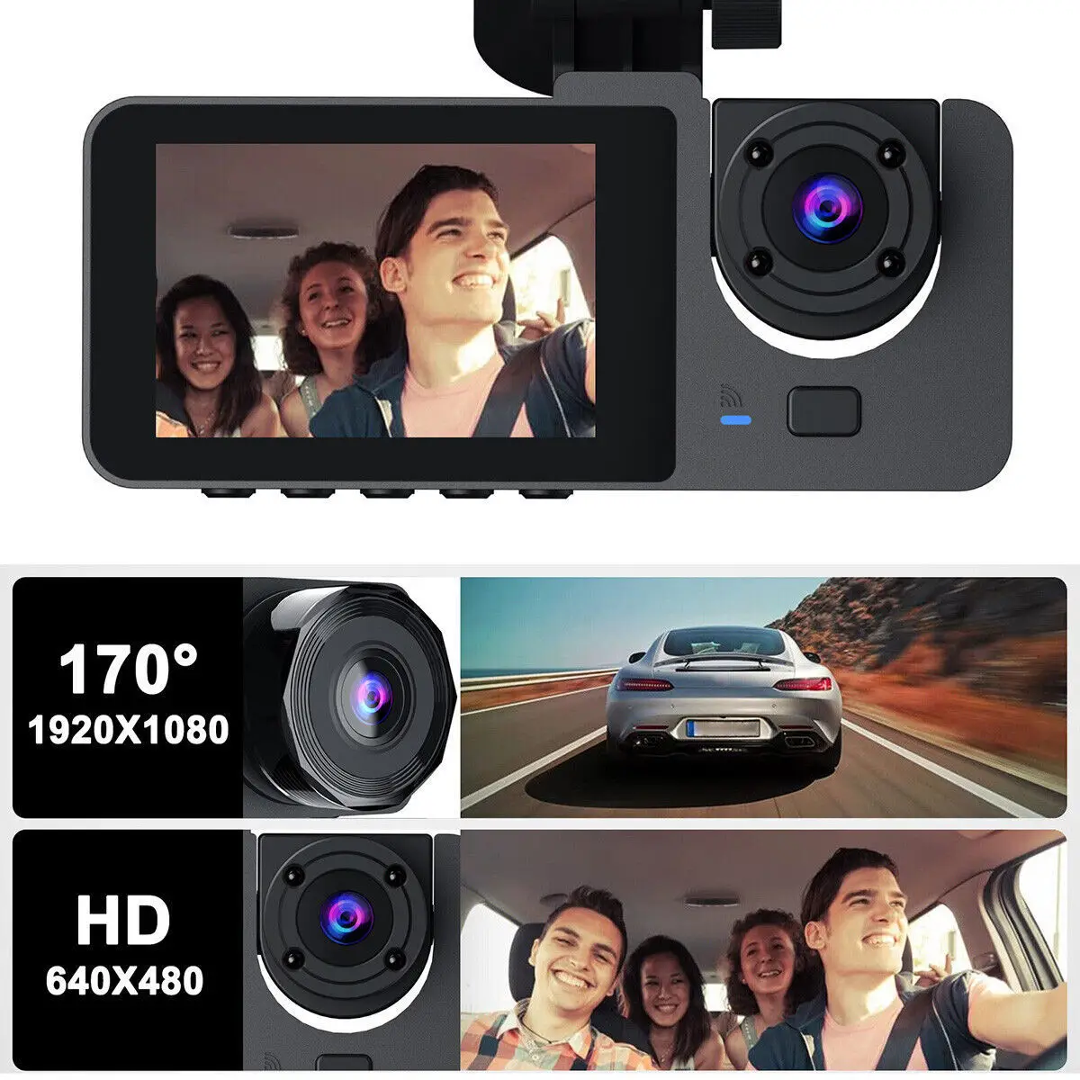 three-lens driving recorder three-camera video wifi driving recorder mobile phone interconnection night vision
three-lens driving recorder three-camera video wifi driving recorder mobile phone interconnection night vision