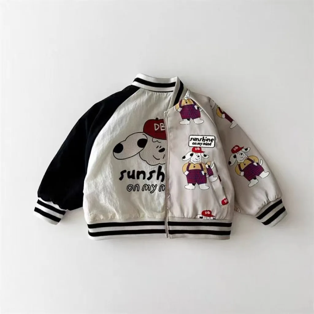 Autumn New Children Long Sleeve Casual Zipper Coat Cartoon Print Fashion Boys Baseball Uniform Kids Girls Double Sided Jacket
Autumn New Children Long Sleeve Casual Zipper Coat Cartoon Print Fashion Boys Baseball Uniform Kids Girls Double Sided Jacket