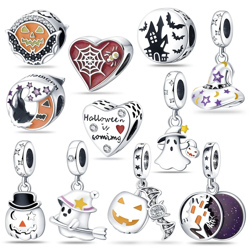New Women's Gift 925 Silver Halloween Series Funny Wizard Pumpkin Magic Hat Beaded Fashion DIY Charm Bracelet Pendant Jewelry
New Women's Gift 925 Silver Halloween Series Funny Wizard Pumpkin Magic Hat Beaded Fashion DIY Charm Bracelet Pendant Jewelry