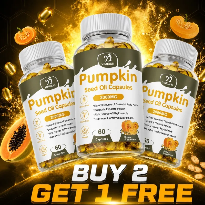 Pumpkin Seed Oil Capsules, with Essential Fatty Acids, Gelatin, Aid Bladder Control & Daily Wellness
Pumpkin Seed Oil Capsules, with Essential Fatty Acids, Gelatin, Aid Bladder Control & Daily Wellness