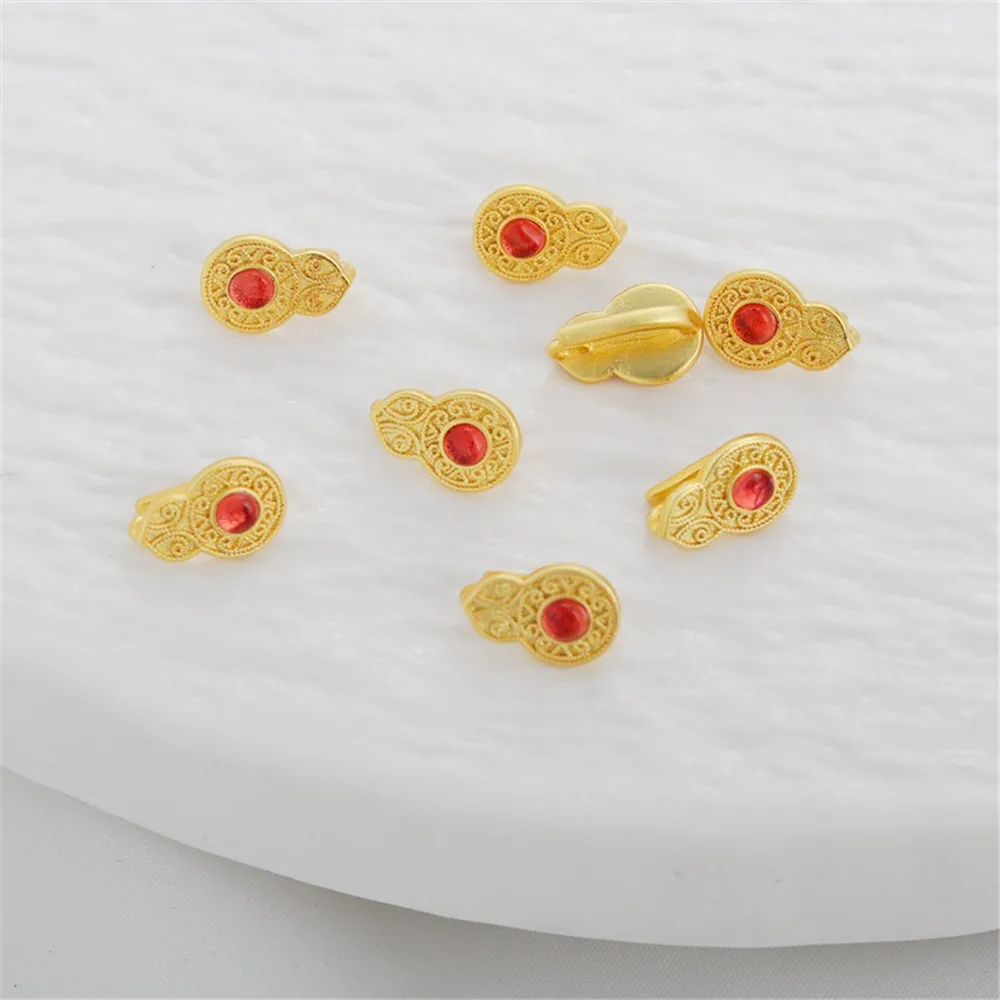 1pcs 18k Matte Gold Color Zircon Gourd Safety Buckle Pendant Buckle Link Hook Buckle Diy Jewelry Charm Chain Buckle
1pcs 18k Matte Gold Color Zircon Gourd Safety Buckle Pendant Buckle Link Hook Buckle Diy Jewelry Charm Chain Buckle