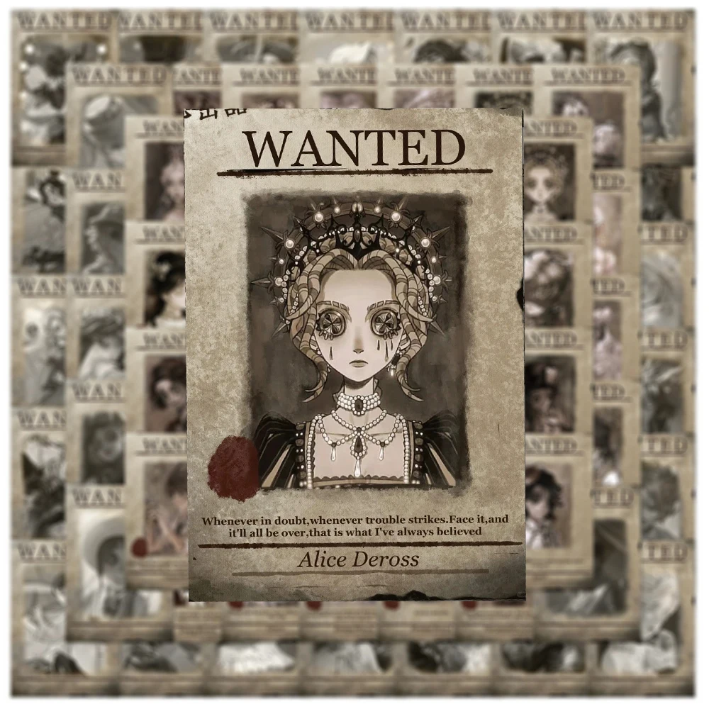 10/30/64pcs Game Identity V Wanted Poster Stickers Cartoon Anime Sticker Water Bottle Notebook Phone Funny Graffiti Decals Pack
10/30/64pcs Game Identity V Wanted Poster Stickers Cartoon Anime Sticker Water Bottle Notebook Phone Funny Graffiti Decals Pack