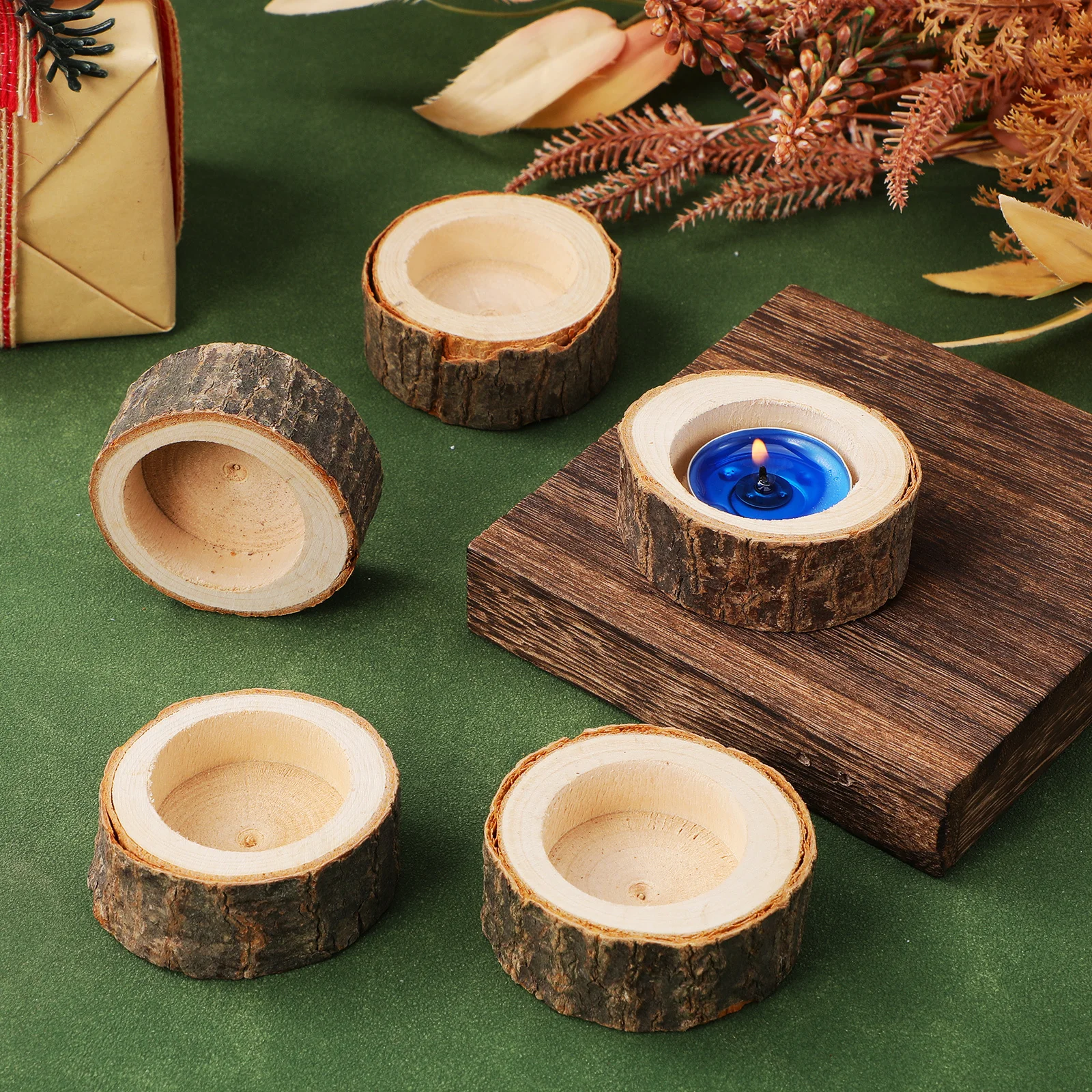 24Pcs Wood Tealight Holders Rustic Wooden Candlesticks for Wedding Birthday Holiday Centerpiece Decorations
24Pcs Wood Tealight Holders Rustic Wooden Candlesticks for Wedding Birthday Holiday Centerpiece Decorations