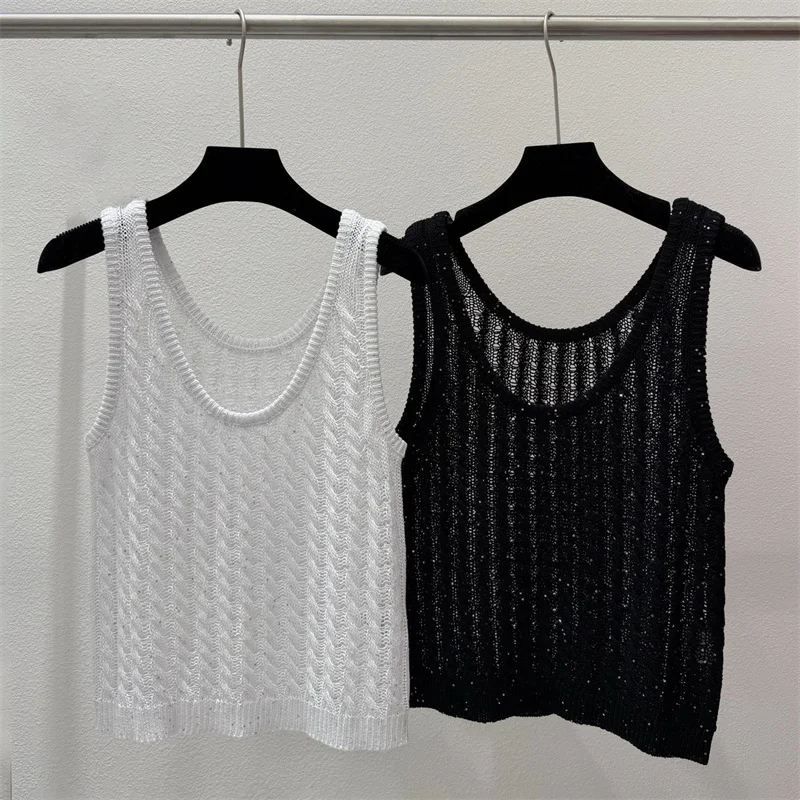 Women's vest New elastic hollow sleeveless top for summer 2026 Linen blend women's corset Round neck slim fit pullover tanks top
Women's vest New elastic hollow sleeveless top for summer 2026 Linen blend women's corset Round neck slim fit pullover tanks top