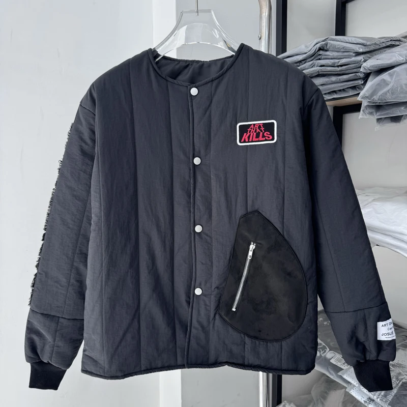 2024 Autumn Winter Loose Casual Embroidered Letter Patchwork Skull Print Collarl Cotton Jaet Thin Sle Street High Faion
2024 Autumn Winter Loose Casual Embroidered Letter Patchwork Skull Print Collarl Cotton Jaet Thin Sle Street High Faion