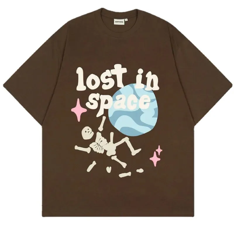 2024American retro short-sleeved T-shirt streetwear skull skull letter planet personalized print casual cotton short-sleeved top
2024American retro short-sleeved T-shirt streetwear skull skull letter planet personalized print casual cotton short-sleeved top