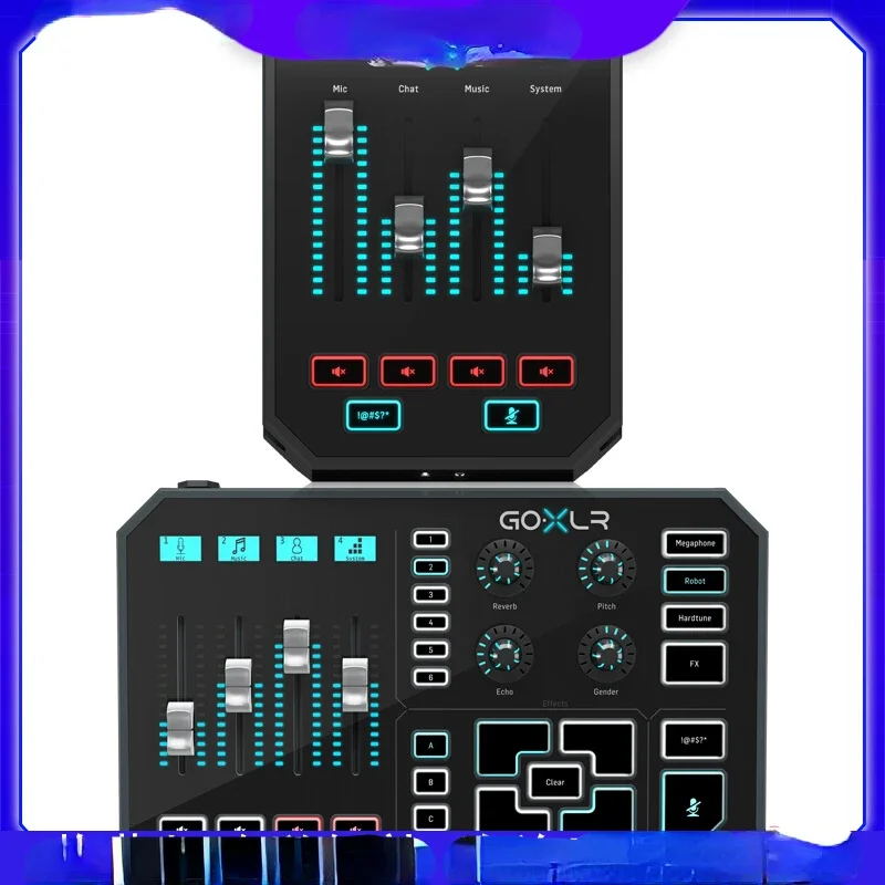 Go XLR Mini Mobile Phone Computer Sound Card Mixer Audio Mixer Live Audio Interface
Go XLR Mini Mobile Phone Computer Sound Card Mixer Audio Mixer Live Audio Interface
