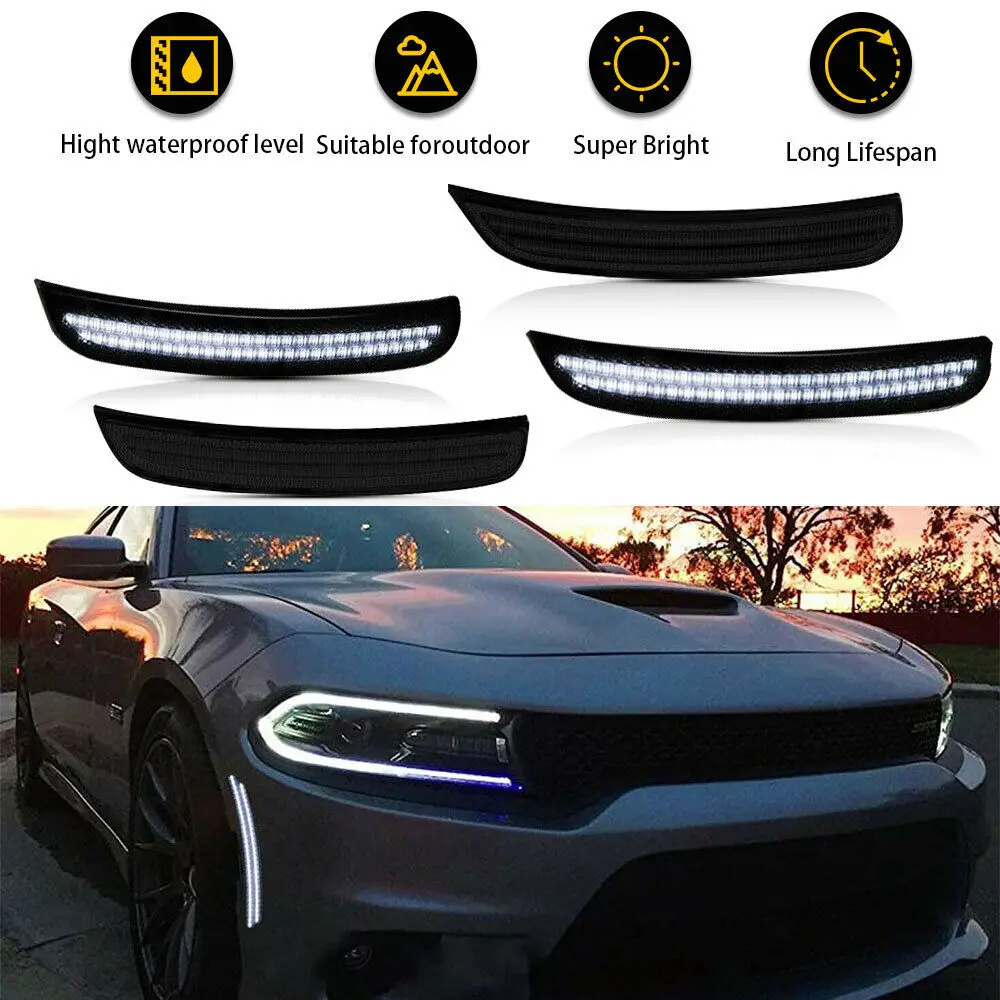 Автомобильный передний и задний бампер дневного света для Dodge Charger 2015 2016 2017 2018 2019 2020 2021 2022, дымчатые аксессуары
Автомобильный передний и задний бампер дневного света для Dodge Charger 2015 2016 2017 2018 2019 2020 2021 2022, дымчатые аксессуары