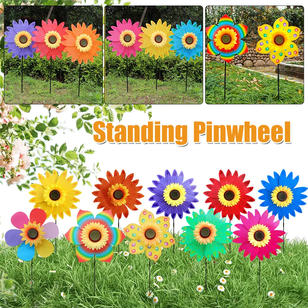 Rotating Sunflower Windmill Colorful Sunflower Wind Spinner Sunflower Windmill Stake Outdoor Party Garden Yard Decor
Rotating Sunflower Windmill Colorful Sunflower Wind Spinner Sunflower Windmill Stake Outdoor Party Garden Yard Decor