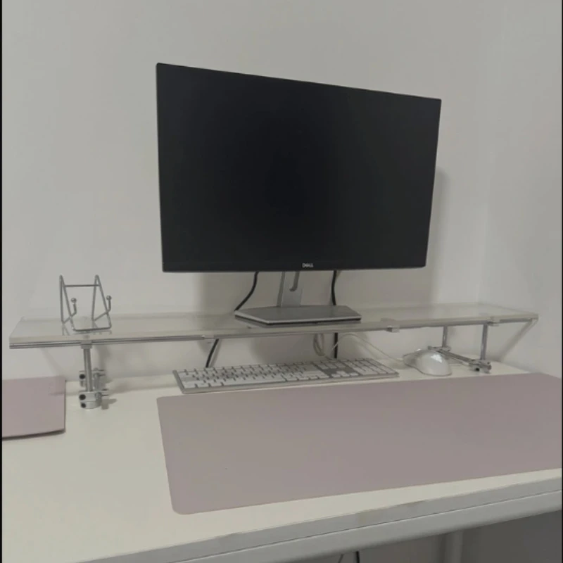 Acrylic Floating Computer Stand, Transparent Monitor Riser, Creative Desk Organizer with Storage Space-Saving for Home Office
Acrylic Floating Computer Stand, Transparent Monitor Riser, Creative Desk Organizer with Storage Space-Saving for Home Office