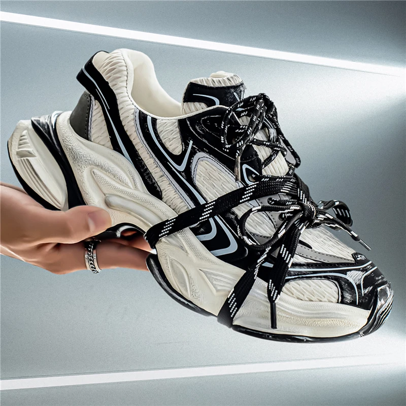 Fashion Outdoor Mesh Male Footwear Thick Sole 2025 Autumn New Men Sports Shoes Anti Slip Leisure Wear-resistant Running Sneakers 
Fashion Outdoor Mesh Male Footwear Thick Sole 2025 Autumn New Men Sports Shoes Anti Slip Leisure Wear-resistant Running Sneakers