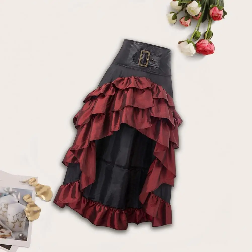 Women A-line Skirt Lightweight Skirt Style Maxi Skirt Performance Costume for Women High Waist Irregular Ruffle Patchwork Color
Women A-line Skirt Lightweight Skirt Style Maxi Skirt Performance Costume for Women High Waist Irregular Ruffle Patchwork Color