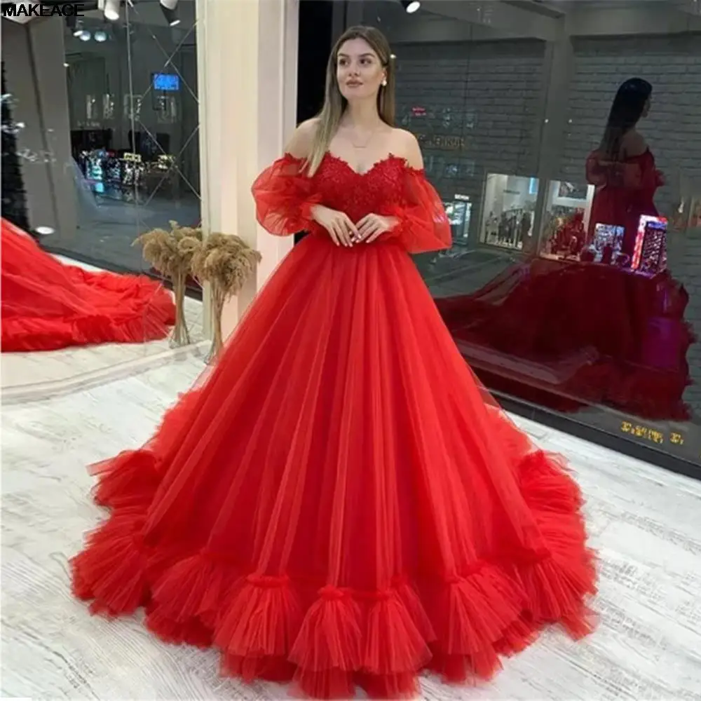 Red Tulle A-Line Evening Dresses 2023 Floor Length Sweetheart Appliques Crystal Bead Prom Dress Formal Women Wedding Party Dress
Red Tulle A-Line Evening Dresses 2023 Floor Length Sweetheart Appliques Crystal Bead Prom Dress Formal Women Wedding Party Dress
