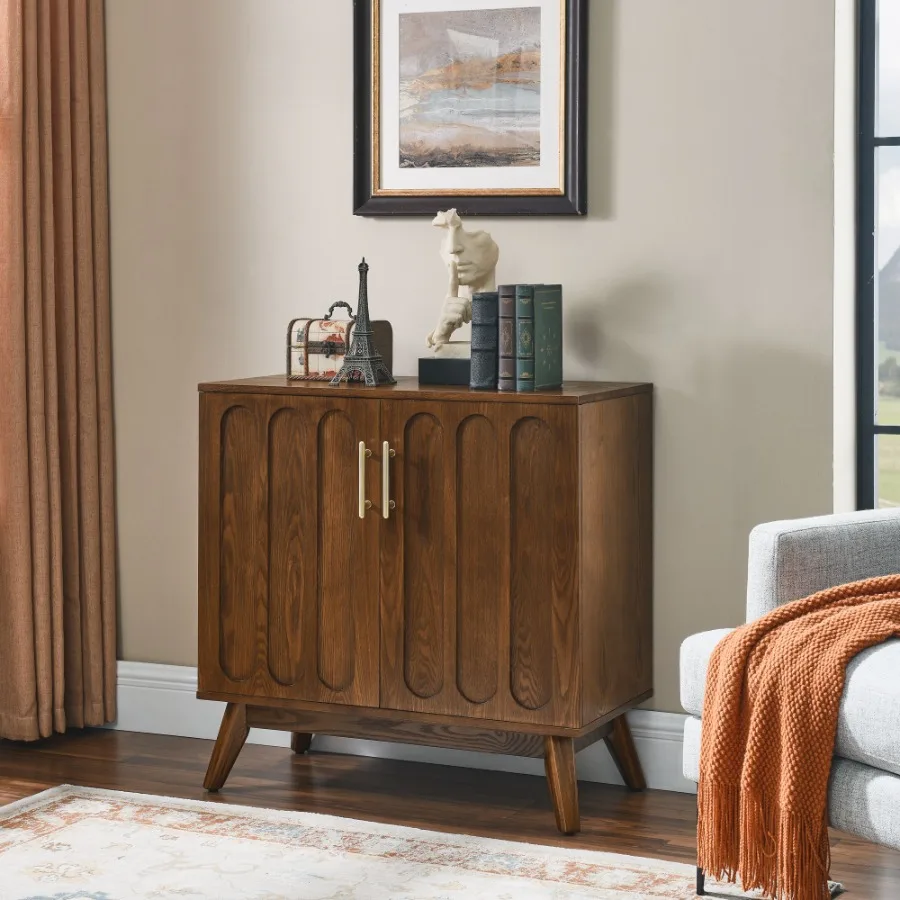 Mid Century Modern Fluted Sideboard Cabinet with Adjustable Shelves Solid Wood Legs Buffet Cabinet with Storage Walnut Storage
Mid Century Modern Fluted Sideboard Cabinet with Adjustable Shelves Solid Wood Legs Buffet Cabinet with Storage Walnut Storage