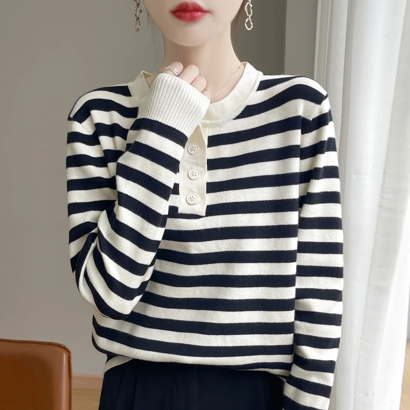 2024 autumn/winter cashmere sweater women's pullover sweater knitted sweater striped sweater women's cashmere sweater
2024 autumn/winter cashmere sweater women's pullover sweater knitted sweater striped sweater women's cashmere sweater