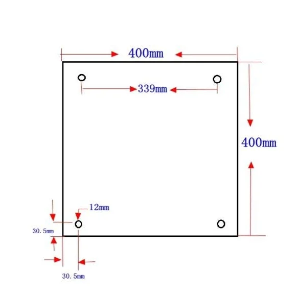 120/220V 1000W Creality CR10 S4 Silicone Heater Pad 400 x400mm for CR-10 S4 3D Printer Bed w/Screw Holes NTC3950
120/220V 1000W Creality CR10 S4 Silicone Heater Pad 400 x400mm for CR-10 S4 3D Printer Bed w/Screw Holes NTC3950