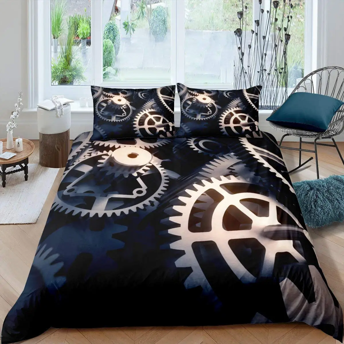 Golden Industrial Gear King Full Duvet Cover Steampunk Style Bedding Set Mechanical Device Quilt Cover Polyester Comforter Cover
Golden Industrial Gear King Full Duvet Cover Steampunk Style Bedding Set Mechanical Device Quilt Cover Polyester Comforter Cover