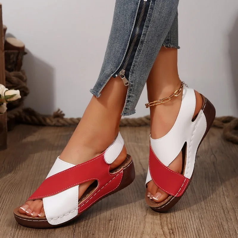 2025 Brand Ladies Shoes Open Toe Women's Sandals Fashion Color Matching New Casual Plus Size Summer Best Seller Wedge Sandals
2025 Brand Ladies Shoes Open Toe Women's Sandals Fashion Color Matching New Casual Plus Size Summer Best Seller Wedge Sandals