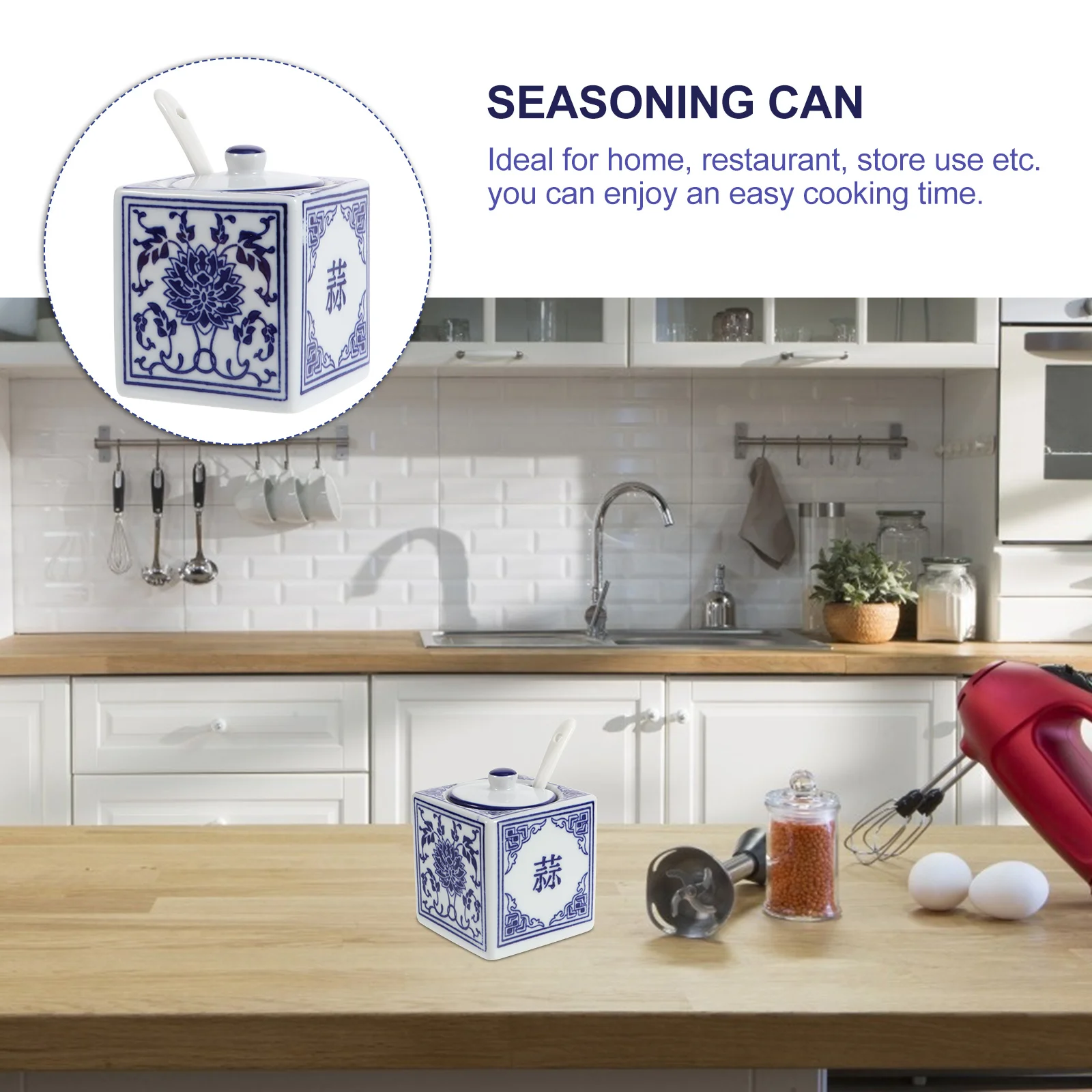 Ceramic Seasoning Jar with Lid Premium Kitchen Storage Container for Salt Pepper Garlic Condiments Dipping Sauce Fruits Nuts
Ceramic Seasoning Jar with Lid Premium Kitchen Storage Container for Salt Pepper Garlic Condiments Dipping Sauce Fruits Nuts