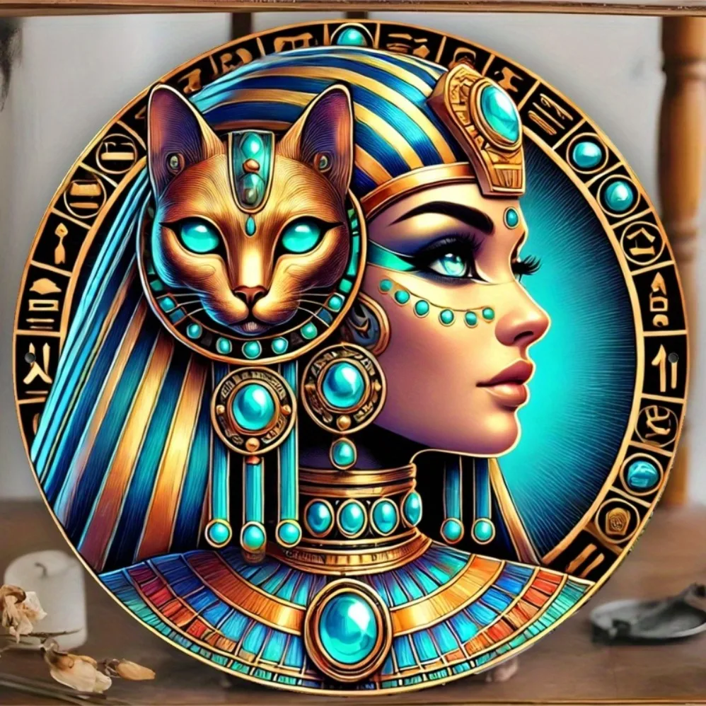 2D Flat Vintage Egyptian Goddess Bastet Cat Design with Hieroglyphic Patterns-Unique Metal for Room, Bar-Perfect for Room Decor
2D Flat Vintage Egyptian Goddess Bastet Cat Design with Hieroglyphic Patterns-Unique Metal for Room, Bar-Perfect for Room Decor