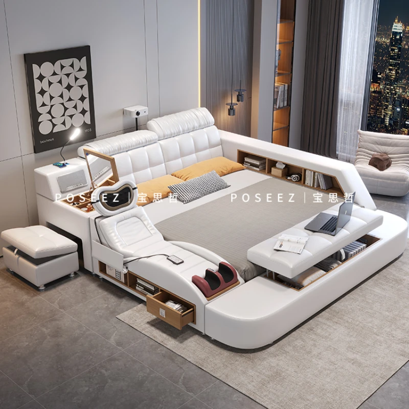 Ergonomic Storage Double Bed Luxury Lazy King Size Luxury Frame Multifunctional Bed Princess Travel Muebles Trendy Furniture
Ergonomic Storage Double Bed Luxury Lazy King Size Luxury Frame Multifunctional Bed Princess Travel Muebles Trendy Furniture