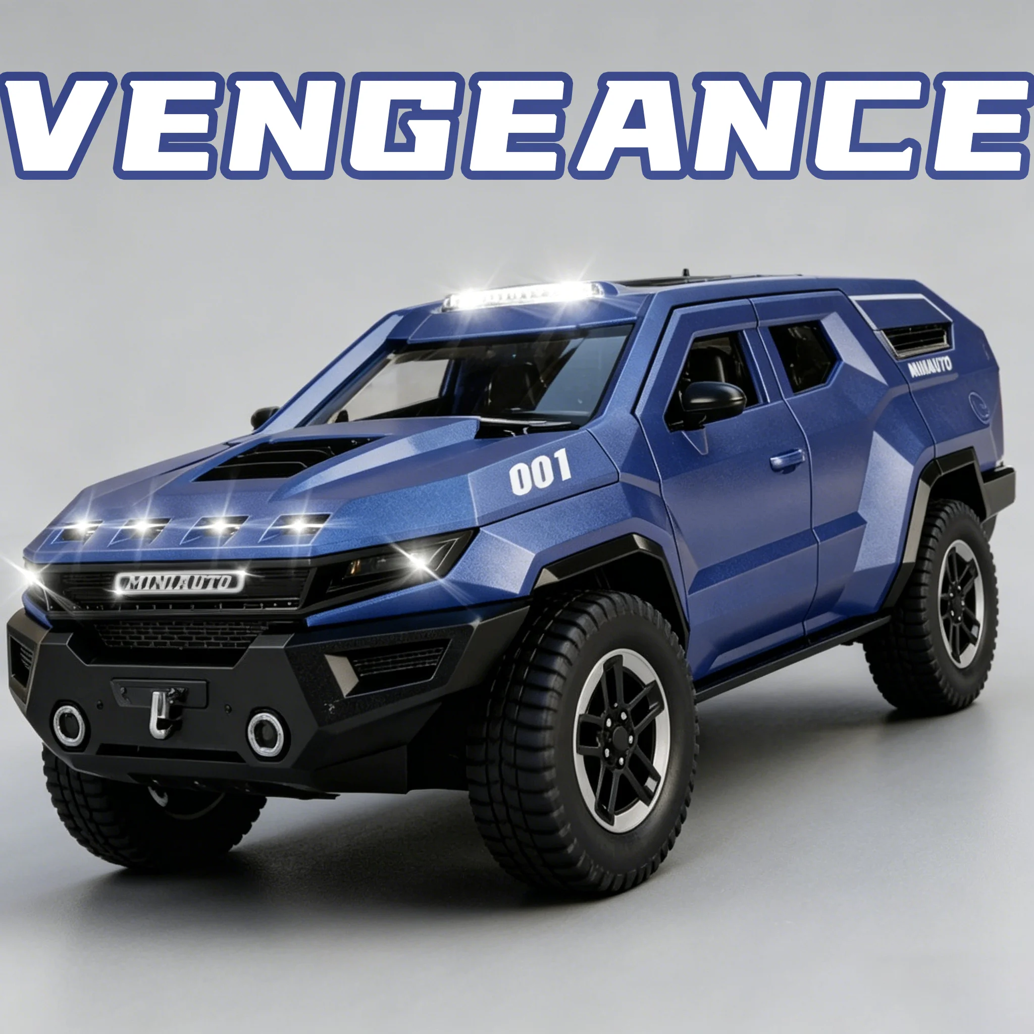 1:24 Rezvani Vengeance Toy Model Off-road Cars Alloy Diecast Shock Absorption Doors Opened Sound Light for Boys Educational Toys
1:24 Rezvani Vengeance Toy Model Off-road Cars Alloy Diecast Shock Absorption Doors Opened Sound Light for Boys Educational Toys