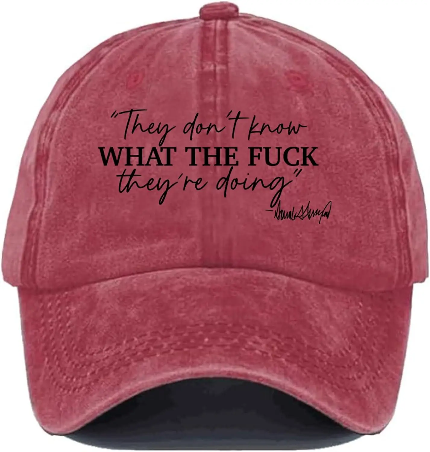 They Don't Know What The F They're Doing Hat Vintage USA Caps for Women Men Unisex Baseball Hat
They Don't Know What The F They're Doing Hat Vintage USA Caps for Women Men Unisex Baseball Hat