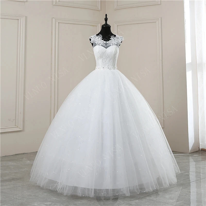 Y&m Novias Customized White O Neck Simple Wedding Dresses Pluse Size Vestido De Noiva Lace Embroidery Ball Gown Robe Mariage
Y&m Novias Customized White O Neck Simple Wedding Dresses Pluse Size Vestido De Noiva Lace Embroidery Ball Gown Robe Mariage
