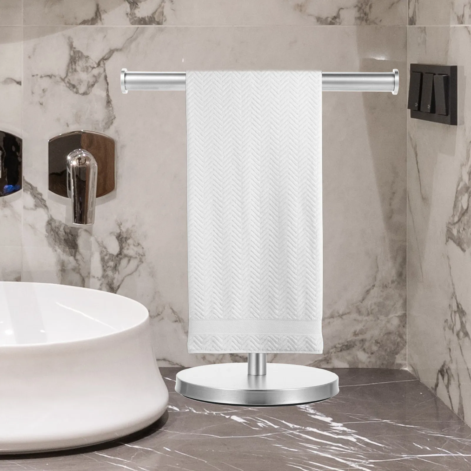 Stand Bathrooms Towel Organizer Ring Base Rack Counter Holder Countertop Storage Hand
Stand Bathrooms Towel Organizer Ring Base Rack Counter Holder Countertop Storage Hand