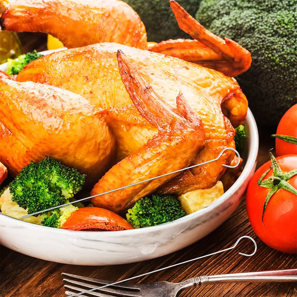 30pcs Stainless Steel Bbq Skewers Heavy Duty Meat Skewer Tool For Grilling Roasting Duck Tails Reusable Barbecue Supply Poultry
30pcs Stainless Steel Bbq Skewers Heavy Duty Meat Skewer Tool For Grilling Roasting Duck Tails Reusable Barbecue Supply Poultry