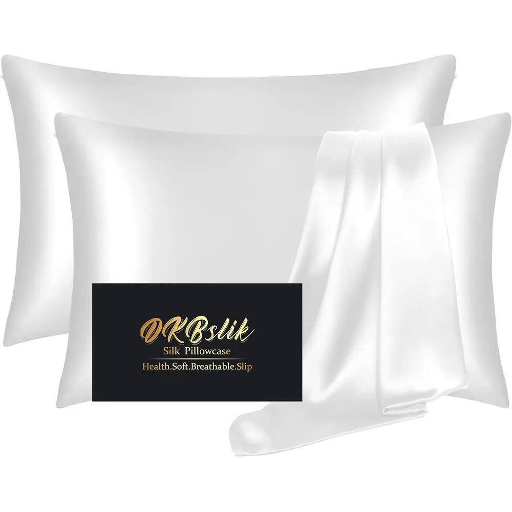 Silk Pillowcase 2 Pack, Mulberry Silk Pillow Cases Queen Size Set o 2, Anti Acne Silk Pillowcase or Hair and Skin, Natural Silk
Silk Pillowcase 2 Pack, Mulberry Silk Pillow Cases Queen Size Set o 2, Anti Acne Silk Pillowcase or Hair and Skin, Natural Silk