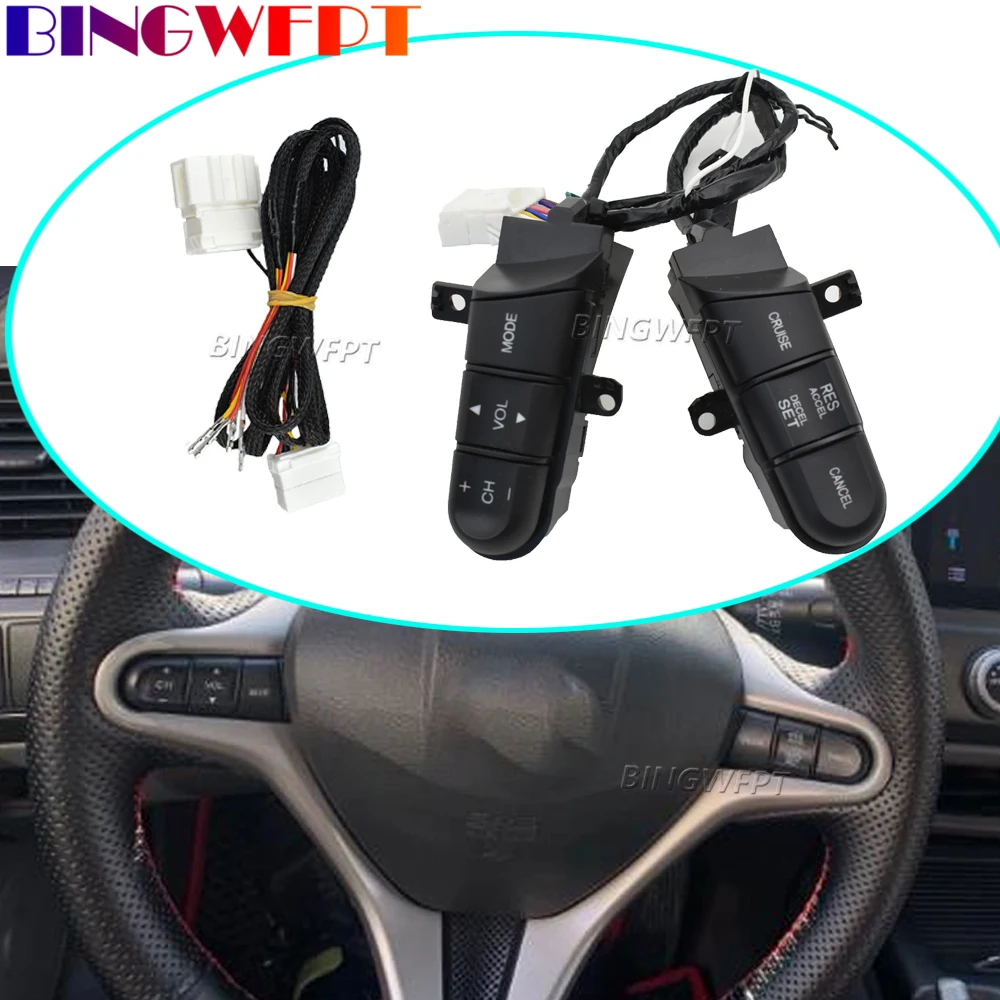 Многофункциональный руль с подсветкой для Honda Civic 2006-2011, кнопка управления аудиосистемой и круиз-контролем с проводом для подключения
Многофункциональный руль с подсветкой для Honda Civic 2006-2011, кнопка управления аудиосистемой и круиз-контролем с проводом для подключения