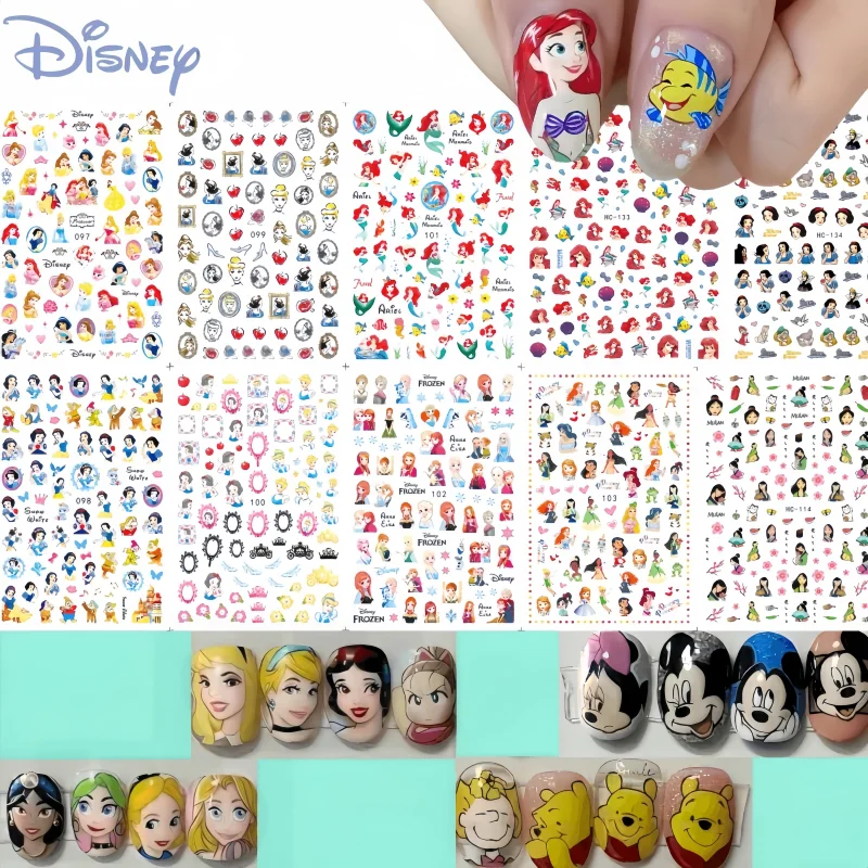 1PCS New Disney Nail Stickers Cartoon Princess Nail Design Stickers For Ladies Nail Decoration Self-adhesive Stickers For Nails
1PCS New Disney Nail Stickers Cartoon Princess Nail Design Stickers For Ladies Nail Decoration Self-adhesive Stickers For Nails