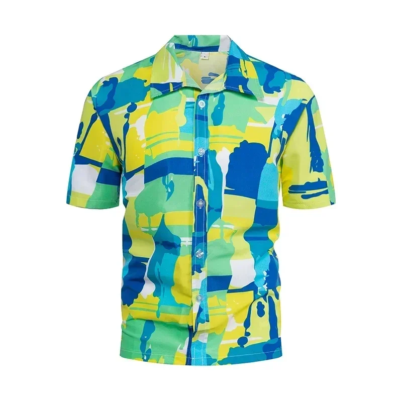 New Men's Tropical Geometric Contrast Color 3D Printed Shirt Vacation Hawaiian Beach Lapel Short Sleeve Breathable Fashion Top
New Men's Tropical Geometric Contrast Color 3D Printed Shirt Vacation Hawaiian Beach Lapel Short Sleeve Breathable Fashion Top