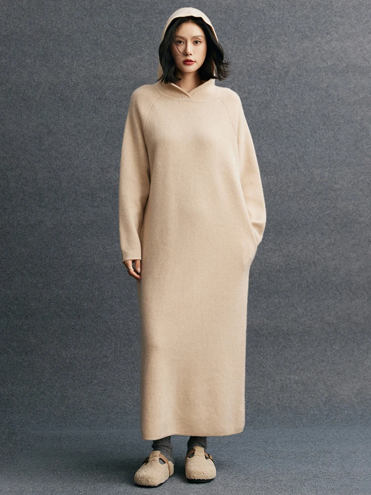 TLOML Women 100%Cashmere Sweater Dresses Hoodie One-piece Dresses Autumn Winter Thick Soft Cashmere Knitwear Casual Simple Style
TLOML Women 100%Cashmere Sweater Dresses Hoodie One-piece Dresses Autumn Winter Thick Soft Cashmere Knitwear Casual Simple Style