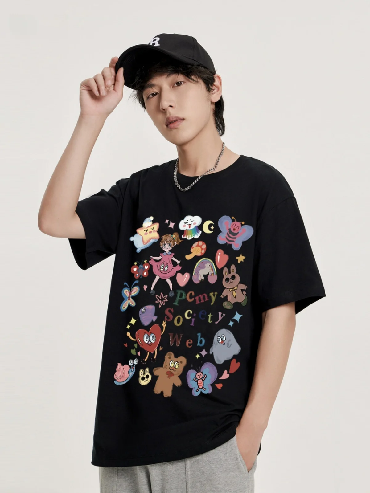 PCMY Pet r Faion Бренд Yang Hanbo ort Sve 2022, новые летние футболки для пар f Sve, женские хлопковые футболки свободного кроя...
PCMY Pet r Faion Бренд Yang Hanbo ort Sve 2022, новые летние футболки для пар f Sve, женские хлопковые футболки свободного кроя...