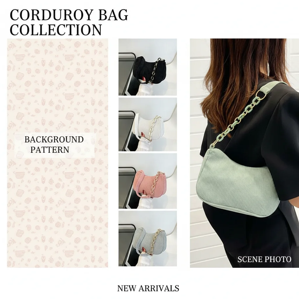 Винтажная вельветовая сумка для женщин, мягкая наплечная сумка на плечо с молнией, повседневная осенне-зимняя модная маленькая мягкая сумка-клатч
Винтажная вельветовая сумка для женщин, мягкая наплечная сумка на плечо с молнией, повседневная осенне-зимняя модная маленькая мягкая сумка-клатч