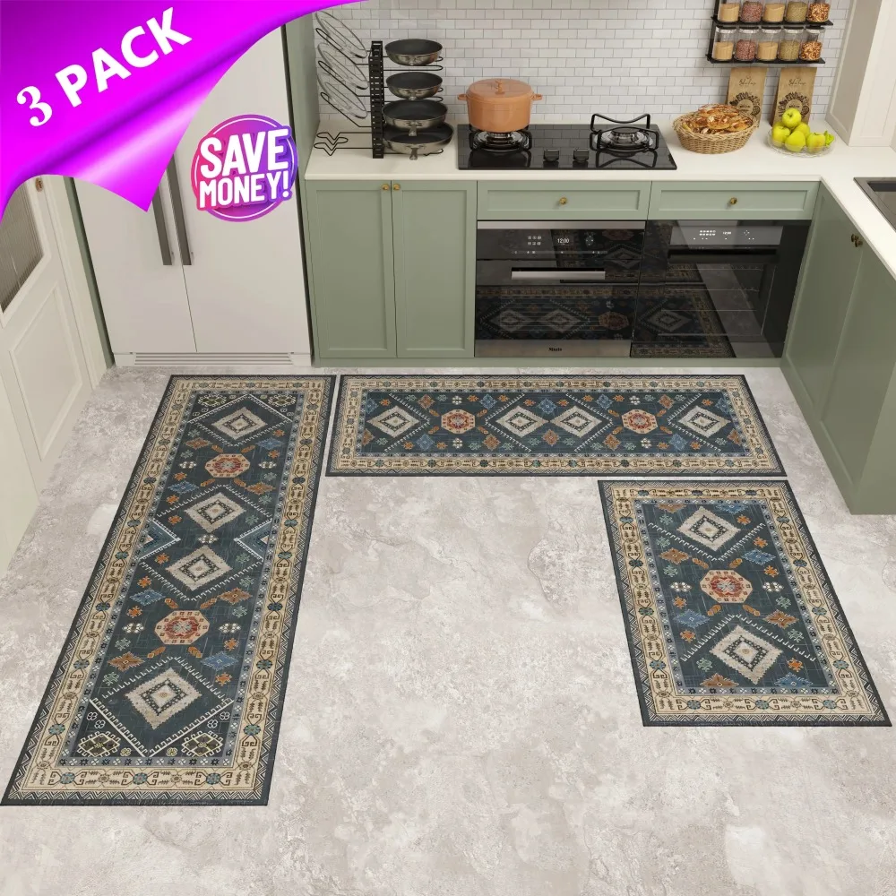 Kitchen Rug Sets 3 Piece with Runner Non Slip Kitchen Rugs and Mats Washable Kitchen Mats
Kitchen Rug Sets 3 Piece with Runner Non Slip Kitchen Rugs and Mats Washable Kitchen Mats