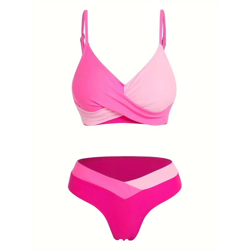 Женский купальник для отпуска на пляже с контрастным перекрестным дизайном, комплект танкини
Женский купальник для отпуска на пляже с контрастным перекрестным дизайном, комплект танкини