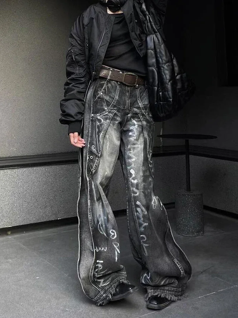 em kieszenie Jeansy Kobiety Y2K Hip Hop Vintage High Waisted Jeans Straight Streetwear Loose Large Size Wide Leg Denim Pants
em kieszenie Jeansy Kobiety Y2K Hip Hop Vintage High Waisted Jeans Straight Streetwear Loose Large Size Wide Leg Denim Pants