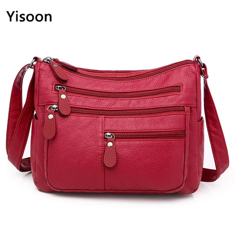Hot Sale Fashion Women Wild Multi-Layer Shoulder Bag Casual Crossbody Bags for Women Large Capacity Washed Soft Leather Handbags
Hot Sale Fashion Women Wild Multi-Layer Shoulder Bag Casual Crossbody Bags for Women Large Capacity Washed Soft Leather Handbags