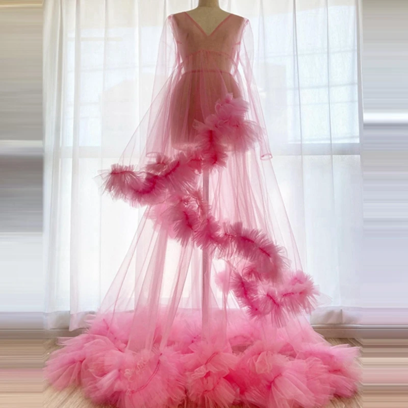 Real Image Mesh Pregnant Women Dresses Sexy V Neck Ruffles Long Maternity Dress See Thru Tulle Photography Maternity Gowns
Real Image Mesh Pregnant Women Dresses Sexy V Neck Ruffles Long Maternity Dress See Thru Tulle Photography Maternity Gowns