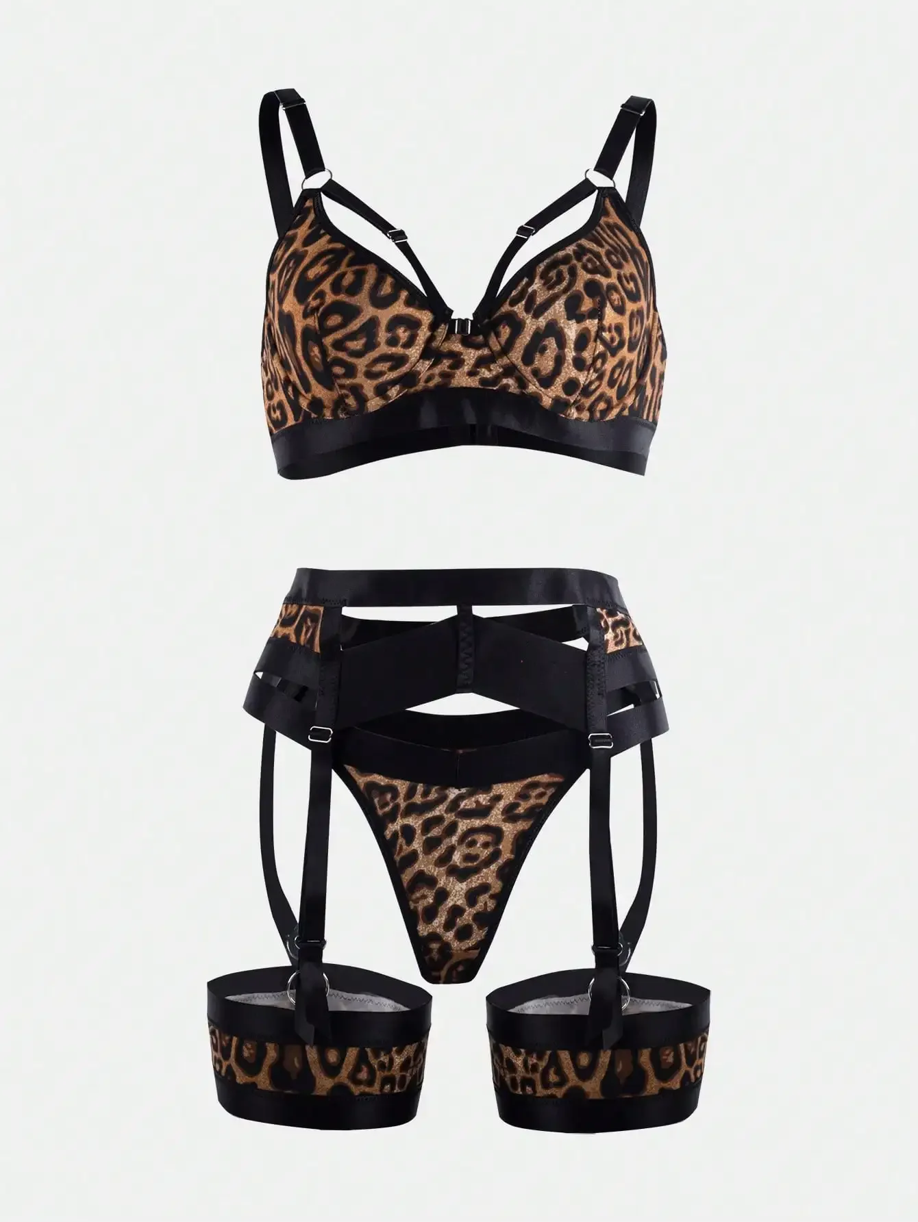 Women's Sexy Lingerie Bra Leopard Print Nightclub Wild Stage Show Costume 3 Pcs Set
Women's Sexy Lingerie Bra Leopard Print Nightclub Wild Stage Show Costume 3 Pcs Set