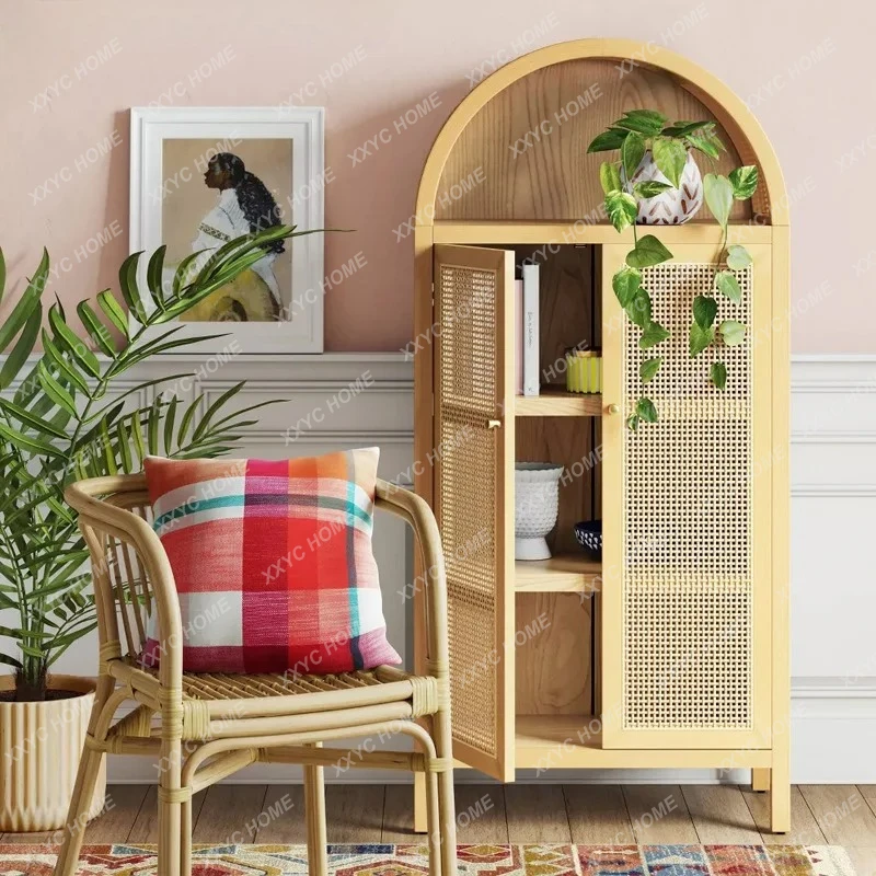 LX light luxury braided rattan arched bookcase modern simple living room storage cabinet
LX light luxury braided rattan arched bookcase modern simple living room storage cabinet